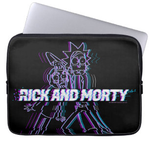 RICKとMORTY™  Glitched Rick And Morty ラップトップスリーブ