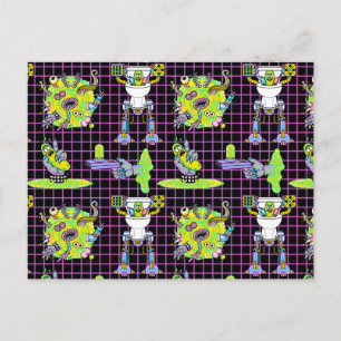 RICKとMORTY™  Pickle Rickポータルパターン インビテーションポストカード