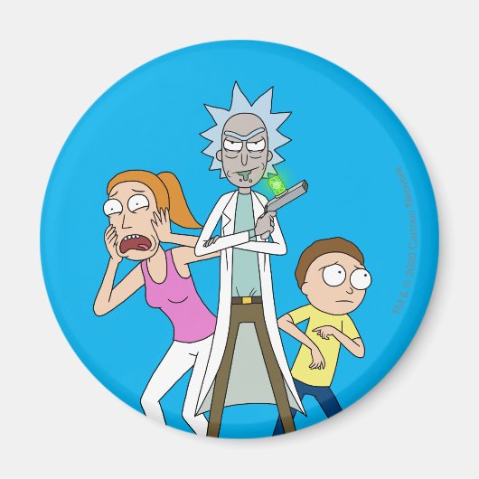RICKとMORTY™| Rick、Morty、Summer マグネット (正面)