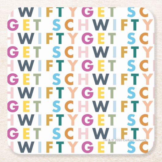 RICKとMORTY™| Schwiftyを取得 スクエアペーパーコースター (正面)