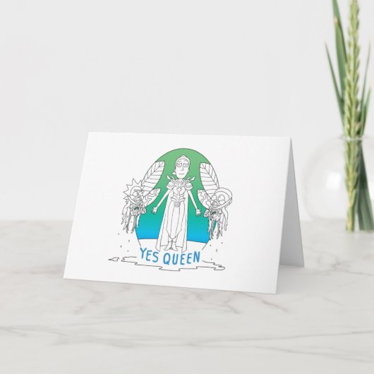 RICKとMORTY™|Yesクイーン カード (正面)