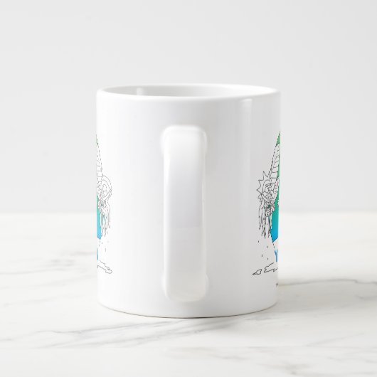 RICKとMORTY™|Yesクイーン ジャンボコーヒーマグカップ (裏面)