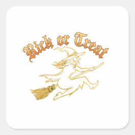 RickまたはTreatステッカー：ハロウィンよくはしゃぐニューモデル スクエアシール