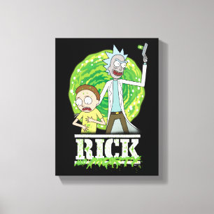 RICK AND MORTY™   グリーンスプラッシュ キャンバスプリント