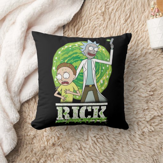 RICK AND MORTY™ | グリーンスプラッシュ クッション (ブランケット)