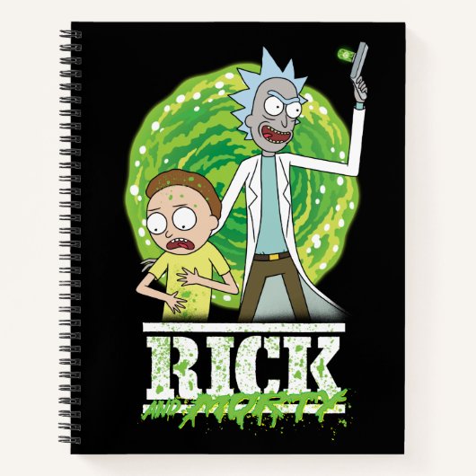 RICK AND MORTY™ | グリーンスプラッシュ ノートブック (正面)