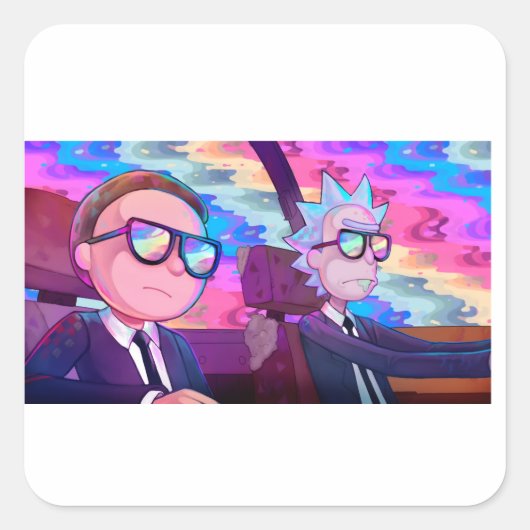 Rick and Morty スクエアシール (正面)