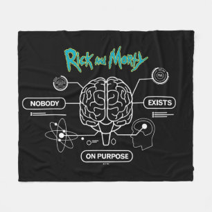 RICK AND MORTY™ バックアップブレインをダウンロード フリースブランケット