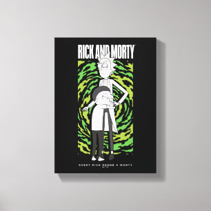 RICK AND MORTY™   モーティがリックを抱きしめる キャンバスプリント