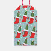 Rick and Morty | Christmas Pickle Rick Pattern ギフトタグ (正面)