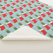 Rick and Morty | Christmas Pickle Rick Pattern シェルパブランケット (3/4)