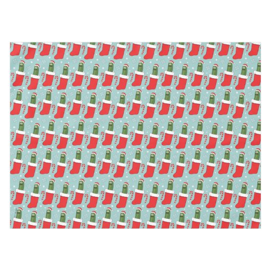 Rick and Morty | Christmas Pickle Rick Pattern テーブルクロス (正面(横))