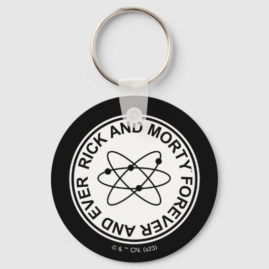 Rick and Morty Forever and Ever Atomic Badge キーホルダー (正面)