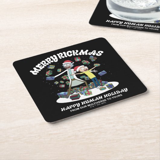 Rick and Morty | Merry Rickmas Presents スクエアペーパーコースター (アングル)