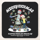 Rick and Morty | Merry Rickmas Presents スクエアペーパーコースター (正面)