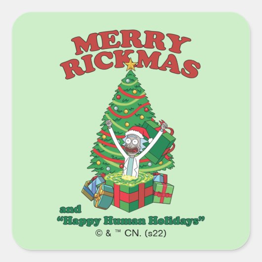 Rick and Morty | Portal Rick Merry Rickmas スクエアシール (正面)