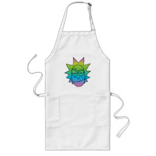 RICK AND MORTY™   Rainbow Rick Head pattern ロングエプロン