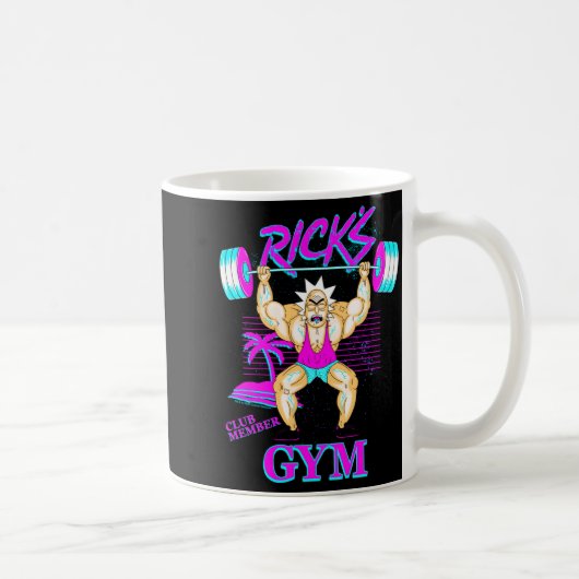 Rick And Morty Ricks Gym Club Member  コーヒーマグカップ (右)