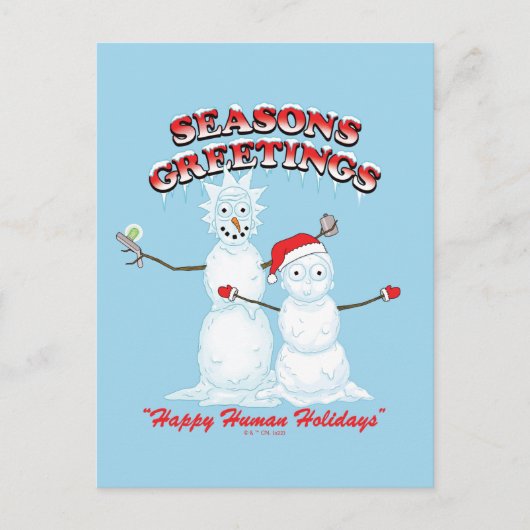 Rick and Morty | Snowmen Season's Greetings シーズンポストカード (正面)