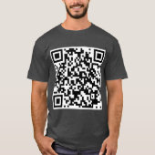 Rick Astley Never Gonna Give You Up QR Code Tシャツ (正面)