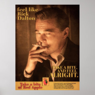 Rick Dalton Red Apple Ad ポスター