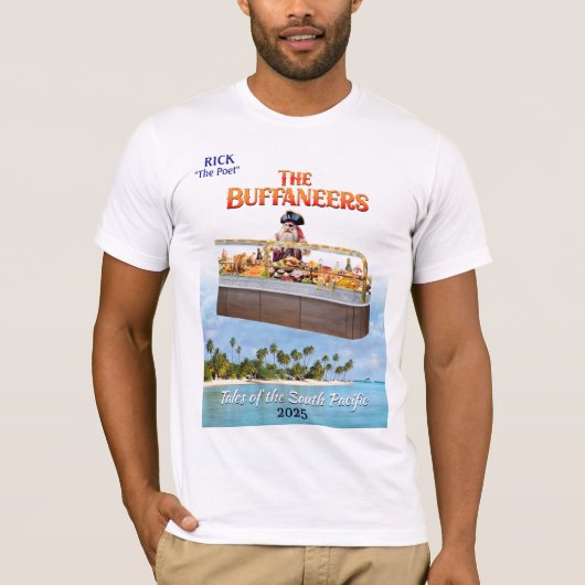 Rick Ewell South Pacificの「ビュッフェナー」 Tシャツ (正面)