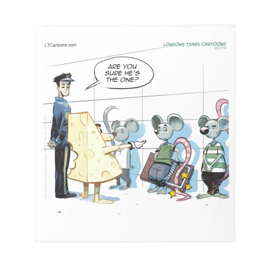 Rick Londonによるマウスおもしろい犯罪 ノートパッド (正面)