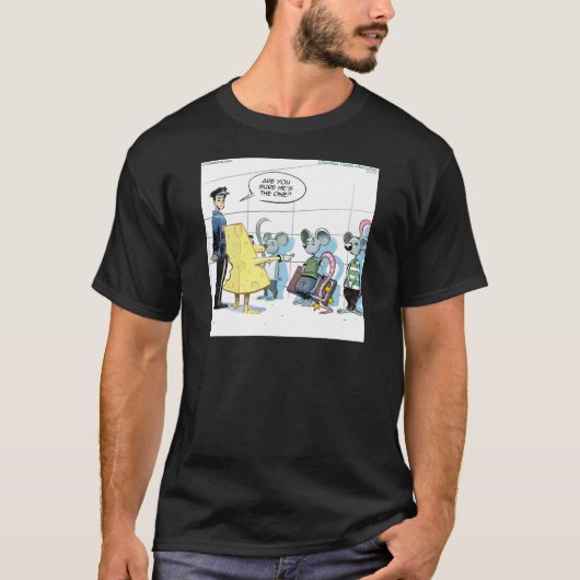 Rick London作 マウス犯罪がおかしい Tシャツ (正面)