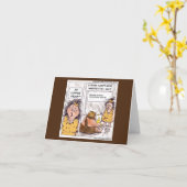 Rick London先史時代のコーヒーおもしろい漫画 カード (黄色い花)