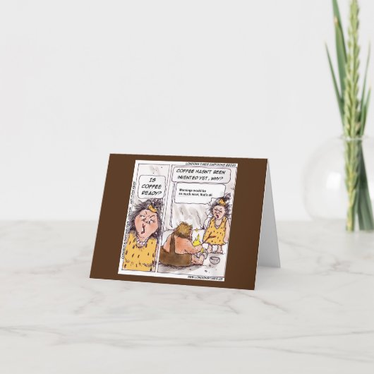 Rick London先史時代のコーヒーおもしろい漫画 カード (正面)