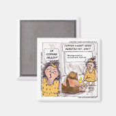 Rick London先史時代のコーヒーおもしろい漫画 マグネット (正面/裏面)