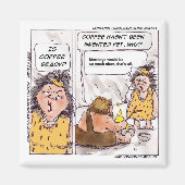 Rick London先史時代のコーヒーおもしろい漫画 マグネット (正面)