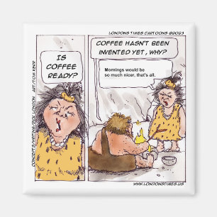 Rick London先史時代のコーヒーおもしろい漫画 マグネット