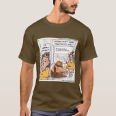 Rick London先史時代のコーヒーおもしろい漫画 Tシャツ (正面)