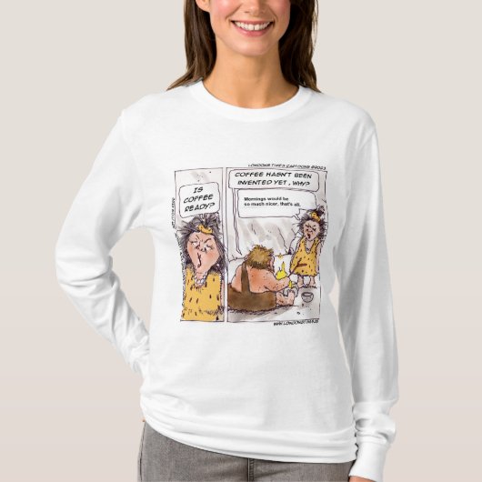 Rick London先史時代のコーヒーおもしろい漫画 Tシャツ