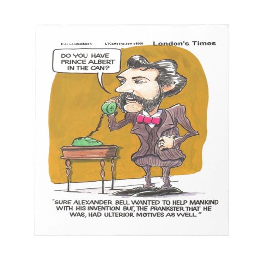 Rick London おもしろい Alexander Bell Phone Prank ノートパッド (正面)