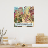 Rick London おもしろい Cats Vs Dogs Poster ポスター (キッチン)