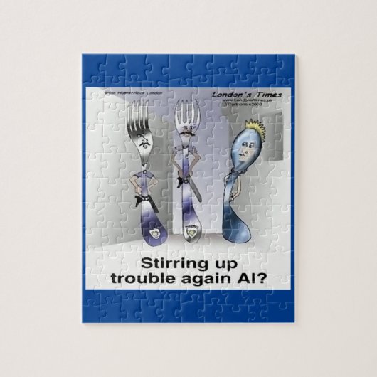 Rick London おもしろい Silverware Police ジグソーパズル (縦)