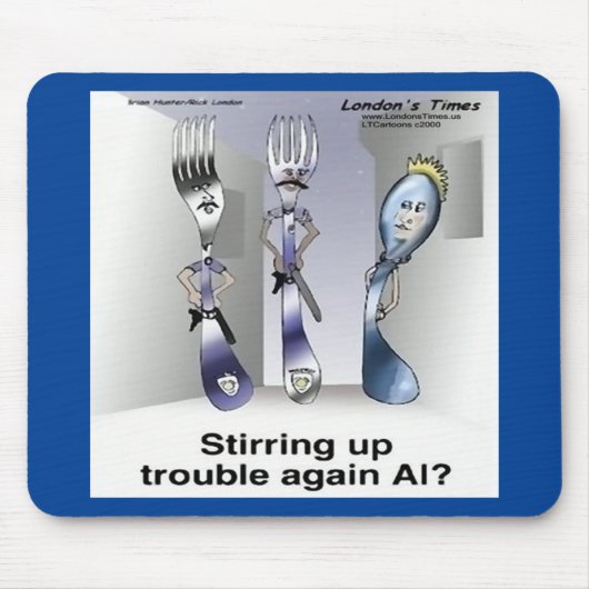 Rick London おもしろい Silverware Police マウスパッド (正面)