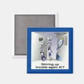 Rick London おもしろい Silverware Police マグネット (正面/裏面)