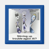 Rick London おもしろい Silverware Police マグネット (正面)