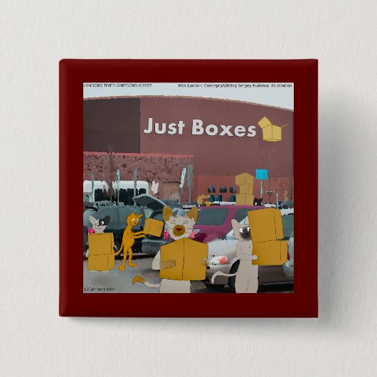 Rick London Big Box Stores For Cats漫画 缶バッジ (正面)