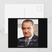 Rick London Designs LBJ "正しいことを知る" ポストカード (正面/裏面)