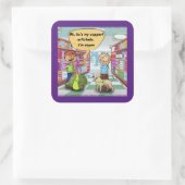 Rick London Emotional Supportアーティチョーク漫画 スクエアシール (バッグ)