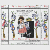 Rick London Ernestineコーリングバードクリスマス ラッピングペーパー (フラット)