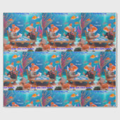 Rick London Fish遊の「Go Fish」カードゲーム漫画 ラッピングペーパー (フラット)