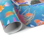 Rick London Fish遊の「Go Fish」カードゲーム漫画 ラッピングペーパー (ロールコーナー)