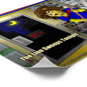 Rick London "Lion Swees Tonight"おもしろい漫画 ポスター (角)