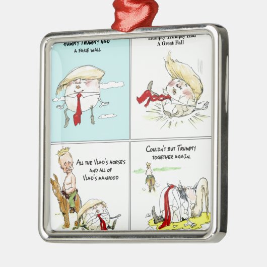 Rick London "Trumpty Dumpty"トランプギフトおもしろい"Trumpty D メタルオーナメント (左)
