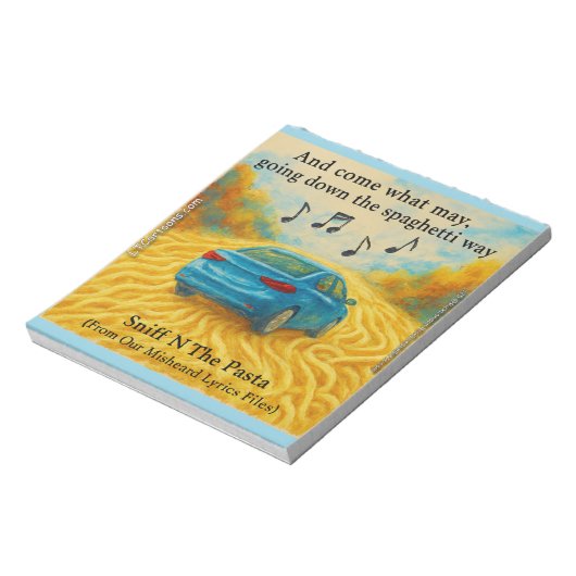 Rick London's Misheard Lyrics Spaghetti Way Funny ノートパッド (回転)